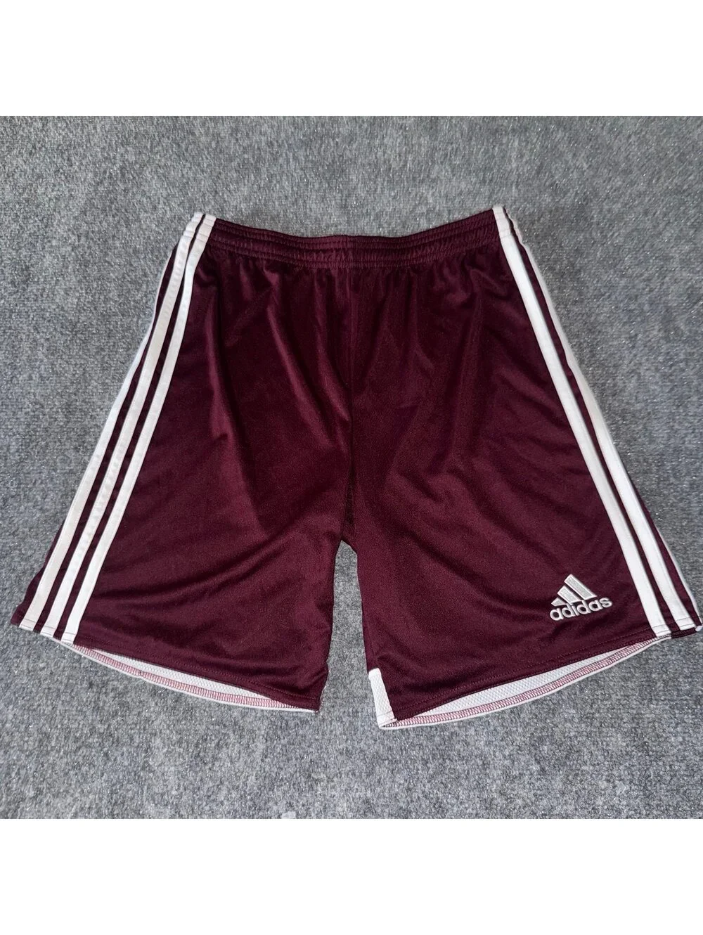 Adidas Burgundy Athletic Soccer Shorts Mens MD Vtg y2k 90s Rare